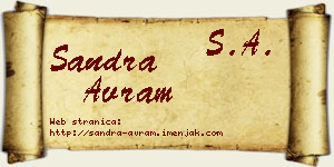 Sandra Avram vizit kartica